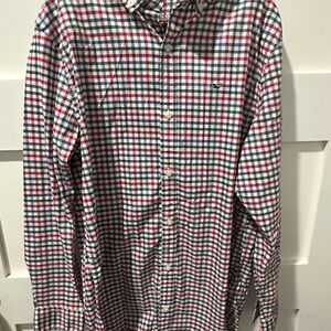 Men's Checkered Shirt - Red, Green, and White